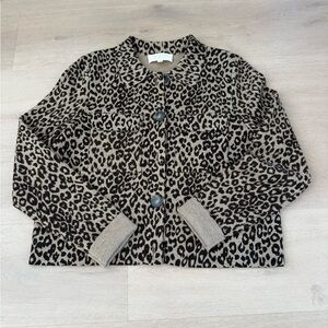 Sezane Leopard Betty Cardigan